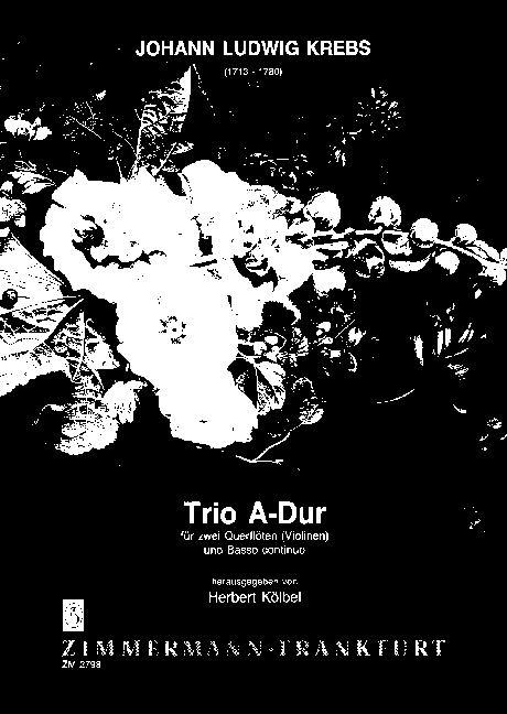 TRIO A-DUR FUER 2 FLOETEN  (VIOLINEN) UND BC  KOELBEL, HERBERT, ED