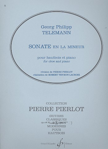 Sonate en la mineur&nbsp;&nbsp;pour hautbois et piano&nbsp;&nbsp;
