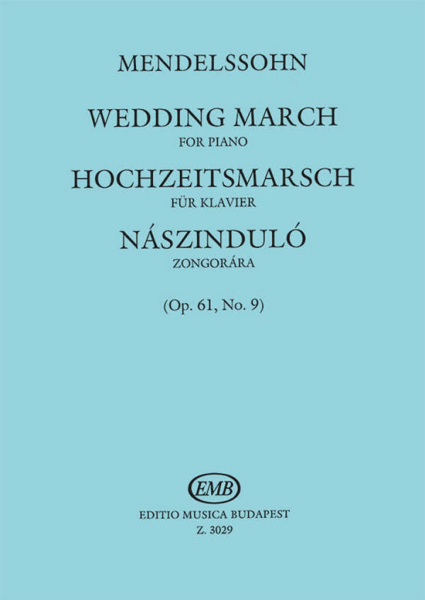 Hochzeitsmarsch op.61,9&nbsp;&nbsp;für Klavier&nbsp;&nbsp;