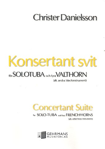 Concertant Suite   for solo-tuba and 4 french horns (or trp/tromb)  11 parts