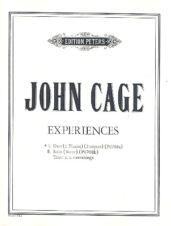 Experiences Duo  for 2 pianos  Parts