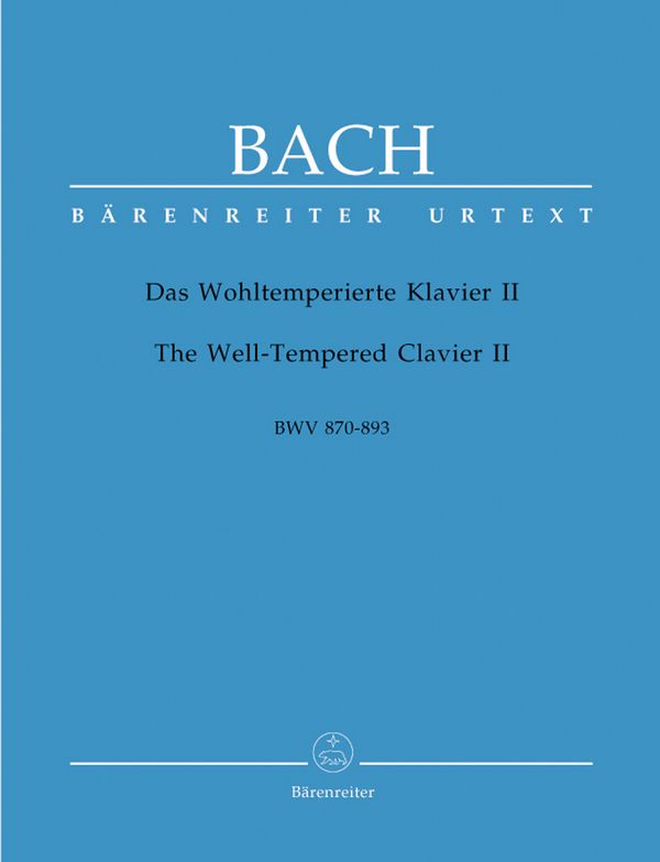 Das wohltemperierte Klavier Band 2 (BWV870-893)&nbsp;&nbsp;für Klavier&nbsp;&nbsp;