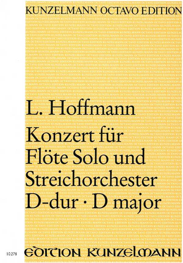Konzert D-Dur  für Flöte und Streichorchester  Partitur