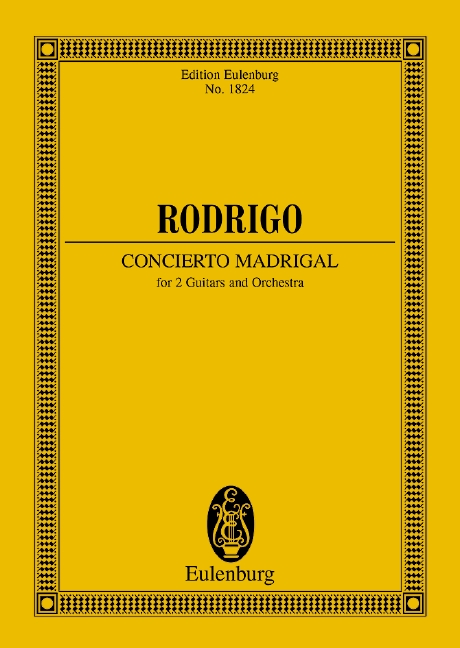 Concierto madrigal  für 2 Gitarren und Orchester  Studienpartitur