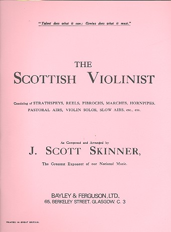 The scottish Violinist  for violin solo  