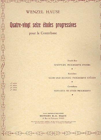 96 études progressives vol.2 (nos.25-48)  pour contrebasse  
