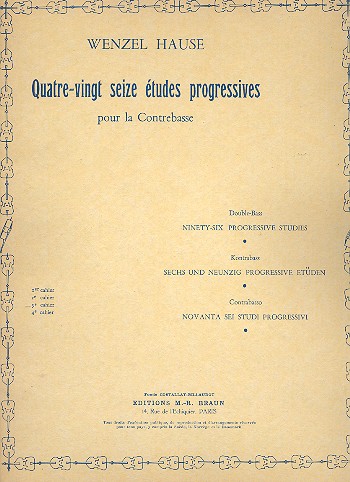 96 études progressives vol.3 (nos.49-72)  pour contrebasse  