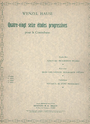 96 études progressives vol.4 (nos.73-96)  pour contrebasse  