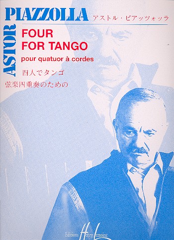 4 for Tango pour quatuor à cordes  partition et parties  