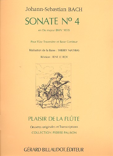Sonate do majeur no.4 BWV1033 pour&nbsp;&nbsp;flute et bc&nbsp;&nbsp;