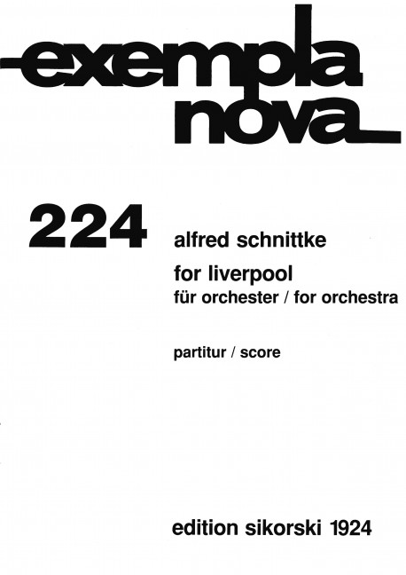 For Liverpool for orchestra&nbsp;&nbsp;Studienpartitur&nbsp;&nbsp;