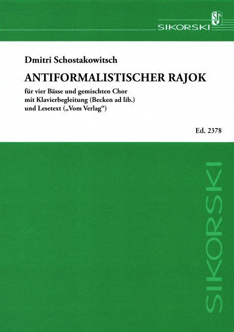 Antiformalistischer Rajok für  Soli, Chor und Klavier (dt/russ)  Partitur (Kopie)