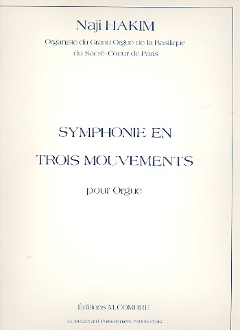 Symphonie en 3 mouvements pour&nbsp;&nbsp;orgue&nbsp;&nbsp;