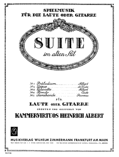 Suite im alten Stil für Laute (Gitarre)    