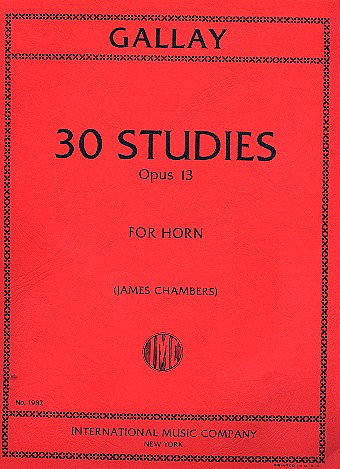30 Studies op.13&nbsp;&nbsp;for horn&nbsp;&nbsp;