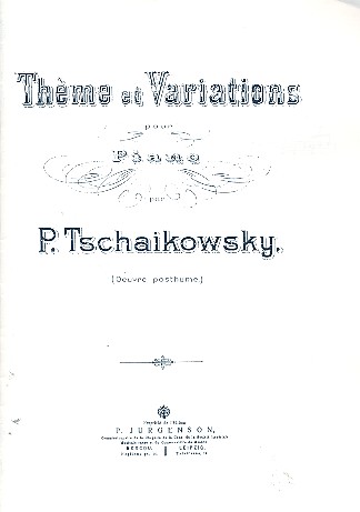 Thème et variations&nbsp;&nbsp;für Klavier&nbsp;&nbsp;