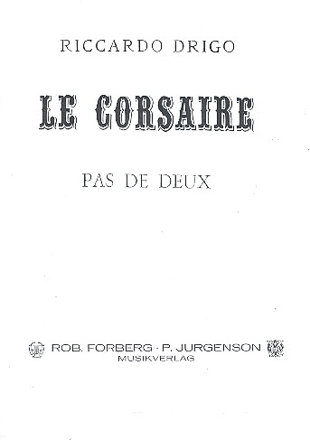 Le corsaire  für Klavier  Pas de deu  