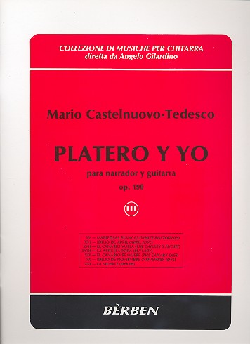 Platero y yo op.190 vol.3  für Gitarre und Sprecher  