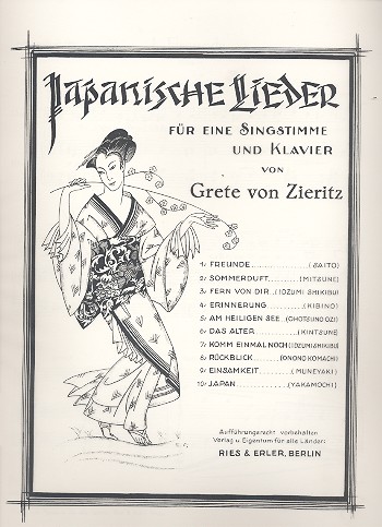 Japanische Lieder  für Singstimme und Klavier  