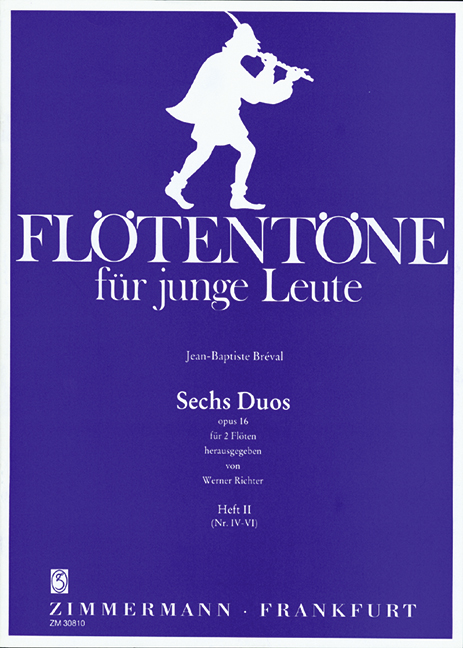 6 Duos op.16 Band 2 (Nr.4-6)  für 2 Flöten  Spielpartitur
