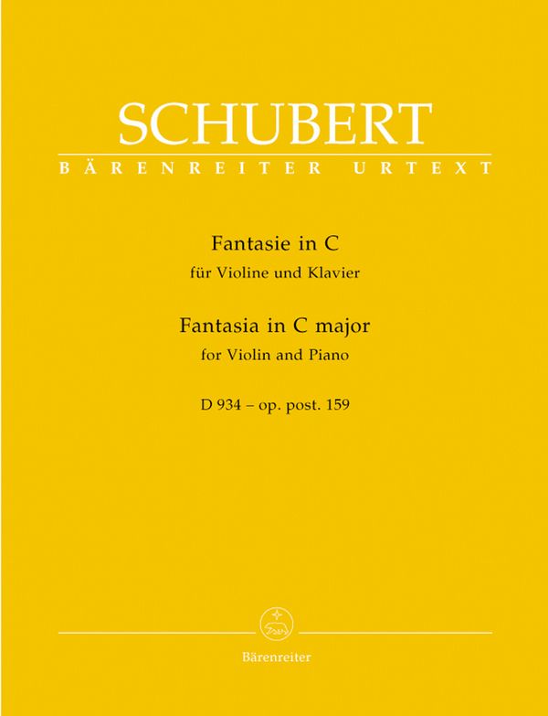 Fantasie C-Dur D934 oppost.159&nbsp;&nbsp;für Violine und Klavier&nbsp;&nbsp;