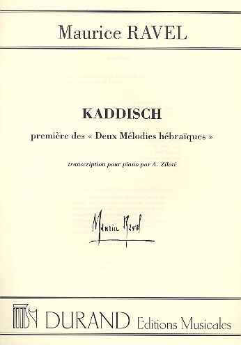 Kaddisch Mélodie hébraique &nbsp;&nbsp;pour piano&nbsp;&nbsp;