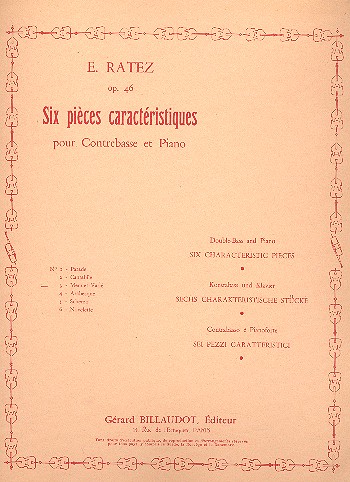 Menuet varié op.46,3&nbsp;&nbsp;pour contrebasse et piano&nbsp;&nbsp;