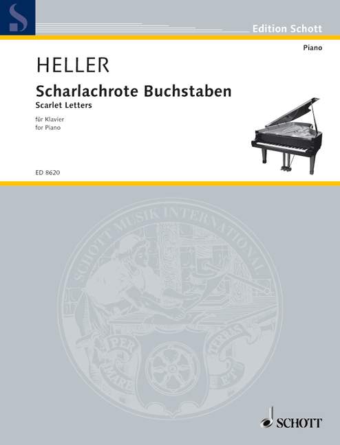 Scharlachrote Buchstaben  für Klavier  