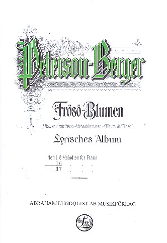 Frösöblomster op.16 vol.2  6 melodier för piano  