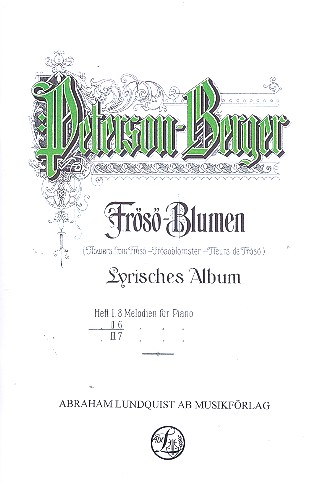 Frösöblomster op.16 vol.2  6 melodier för piano  