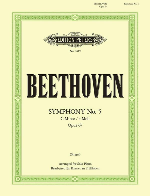 Symphony no.5 op.67&nbsp;&nbsp;for piano solo&nbsp;&nbsp;