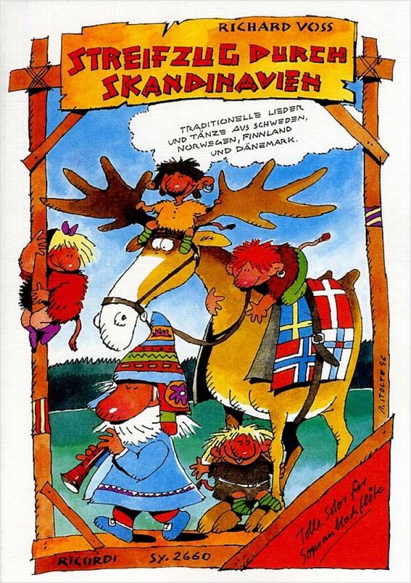 Streifzug durch Skandinavien für&nbsp;&nbsp;Sopranblockflöte mit Gitarren-Akkorden&nbsp;&nbsp;Traditionelle Lieder und Tänze