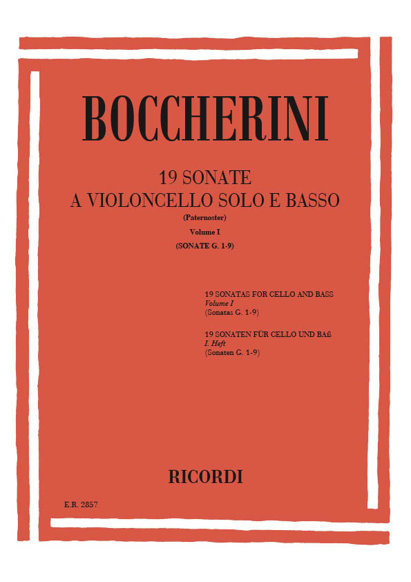 19 Sonaten Band 1 (Nr.1-9)  für Violoncello und Bc  