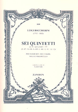 6 Quintetti op.56  für Klavier und Streichquartett  4 Streicherstimmen