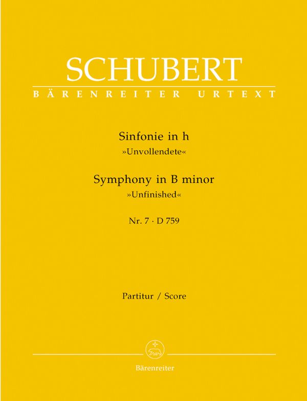 Sinfonie h-Moll Nr.7 D759&nbsp;&nbsp;für Orchester&nbsp;&nbsp;Partitur