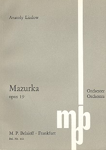 Mazurka op.19  für Orchester  Studienpartitur
