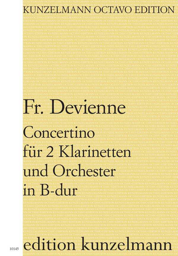Concertino B-Dur  für 2 Klarinetten und Orchester  Partitur