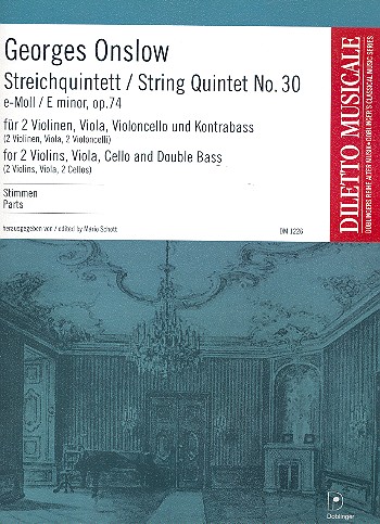 Streichquintett e-Moll Nr.30 op.74  für 2 Violinen, Viola, Violoncello und Kontrabass (Vc)  6 Stimmen
