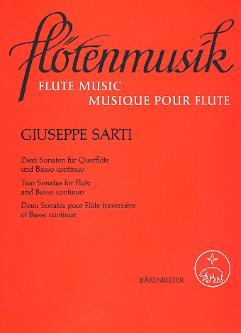 2 Sonaten G-Dur und g-Moll für  Flöte und Bc  Partitur und 2 Stimmen