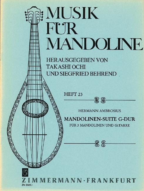 Mandolinensuite G-Dur für  3 Mandolinen und Gitarre  Partitur und Stimmen