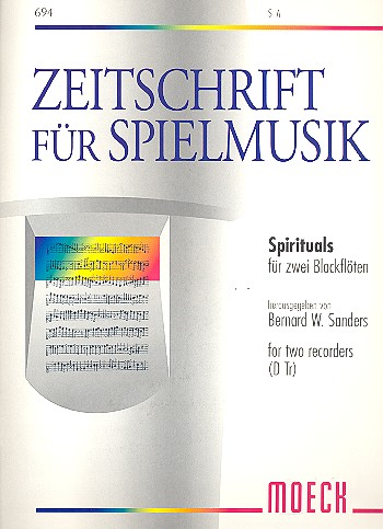 Spirituals&nbsp;&nbsp;für 2 Blockflöten (SA)&nbsp;&nbsp;Spielpartitur