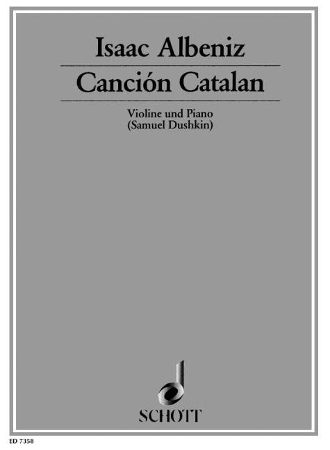 Cancion catalan aus Espana op.165  für Violine und Klavier  