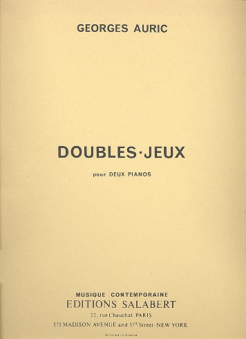 DOUBLES-JEUX 1 POUR 2 PIANOS  PARTITION  