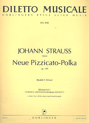 Neue Pizzicato-Polka op.449&nbsp;&nbsp;für Streicher und Glockenspiel&nbsp;&nbsp;Stimmen (Glsp.  und 4-3-2-2-1)