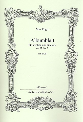 Abumblatt op.87,1  für Violine und Klavier  