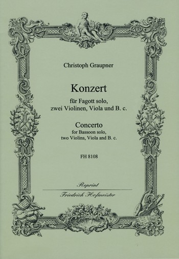 Konzert für Fagott, 2 Violinen,  Viola und Bc  Partitur und 5 Stimmen