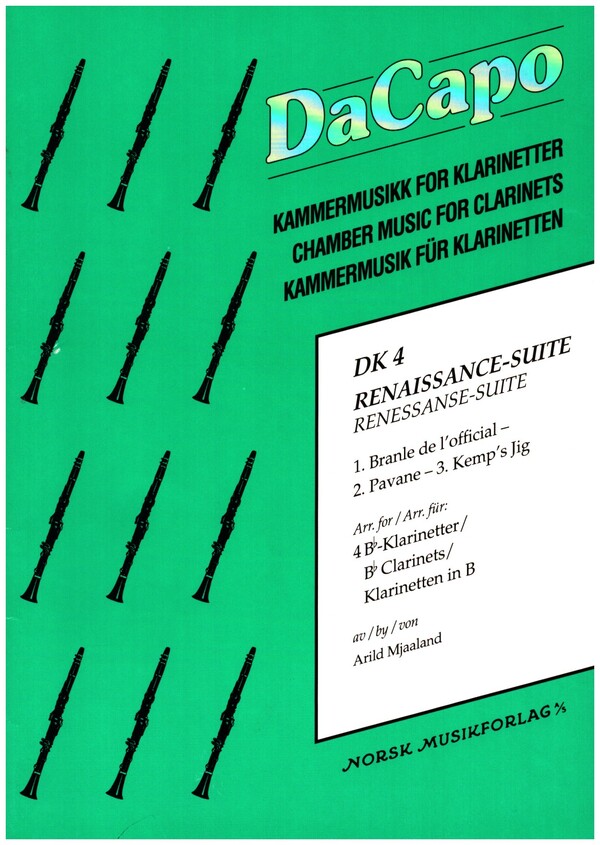 Renaissance Suite  for 4 clarinets  score and parts