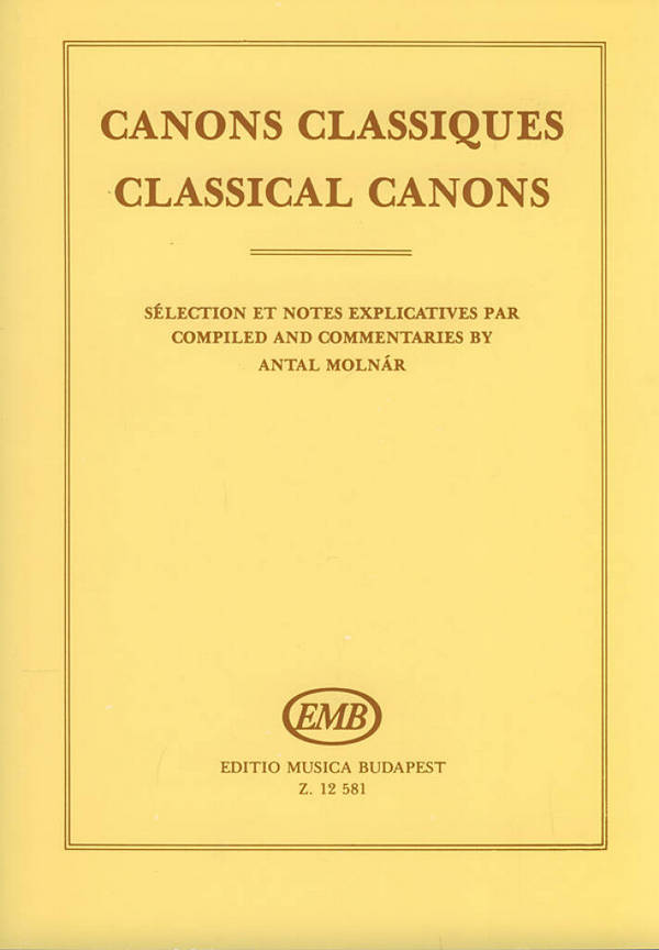 Canons classiques&nbsp;&nbsp;Melodiestimme&nbsp;&nbsp;
