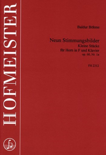 9 Stimmungsbilder op.60,1a für Horn in F  und Klavier  