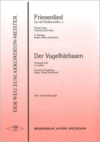 Friesenlied  und   Der Vugelbärbaam&nbsp;&nbsp;für Akkordeon (mit 2. Stimme)&nbsp;&nbsp;